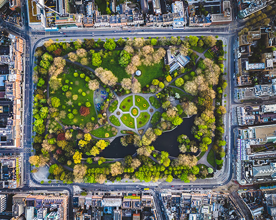 St.,Stephens,Green,Park,In,Dublin,View,From,The,Air