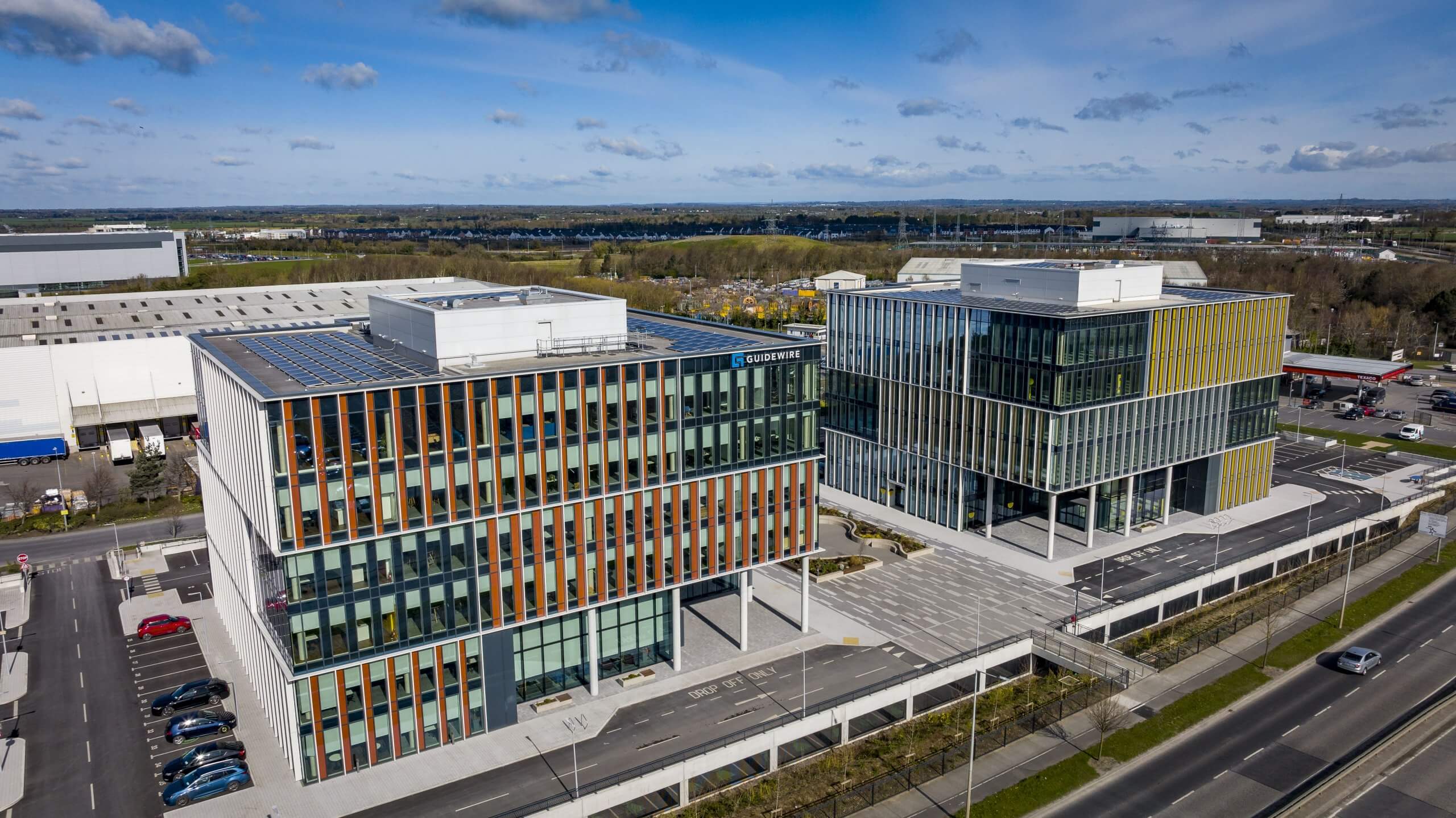Stemple Exchange in Blanchardstown Corporate Park, comprises two new buildings with a BER A-3 rating and ample electric vehicle (EV) charging points.